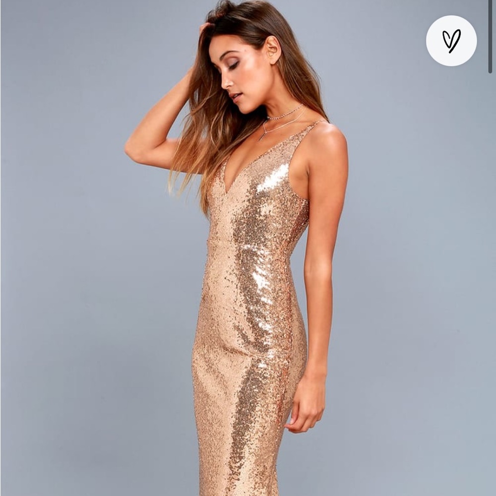 gold maxi dress